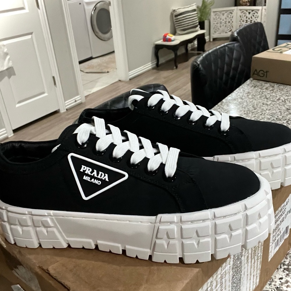 “Prada” platform sneaker